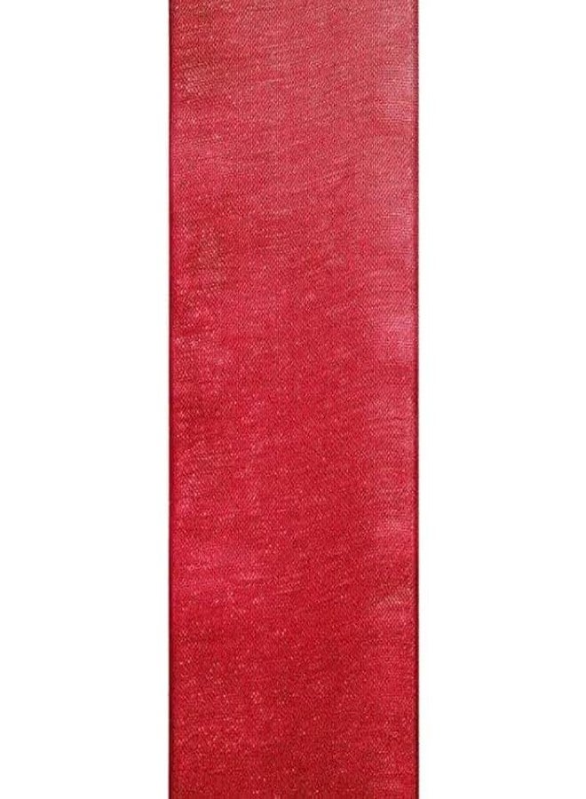 Rinpoche Nylon School Hair Girls Ribbon Hair Lace & Accessories Party Decorating Crafting Transparent for Women's and Girl's (Red) - Image 2